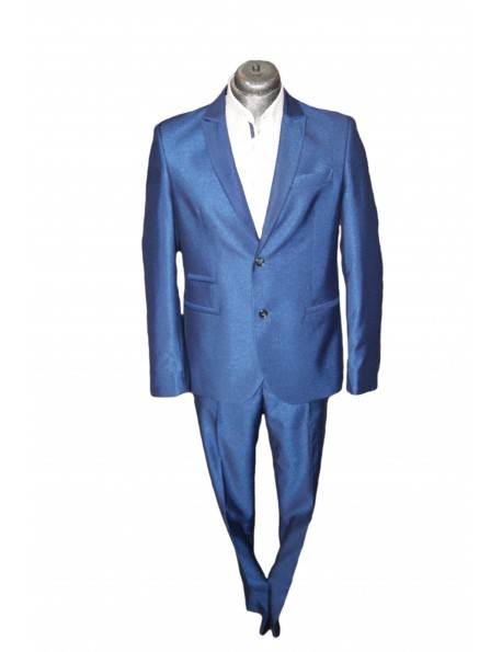 Slim Karcsúsított fazonú öltöny-Fényes Kék