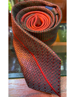Goldenland slim nyakkendő-Bordó Mintás
