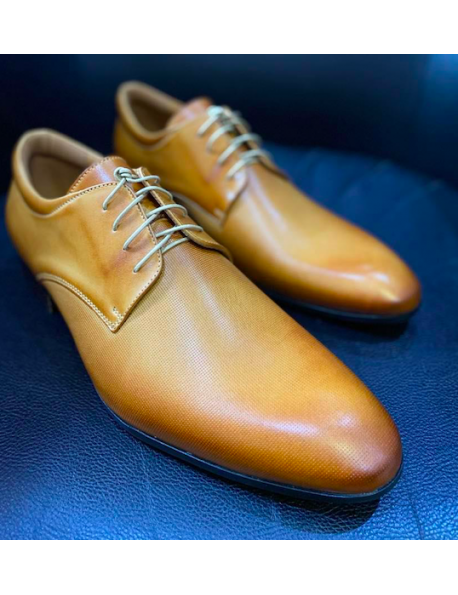 D'Royce Premium férfi alkalmi cipő-Mustárbarna