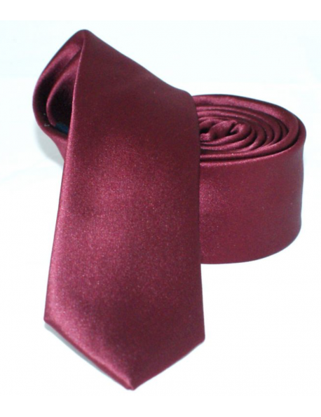 Goldenland slim nyakkendő - Bordó szatén